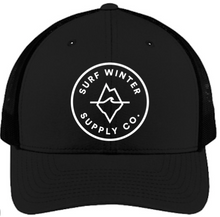 Load image into Gallery viewer, Surf Winter Supply Co. - Iceberg Classic Retro Trucker - Black
