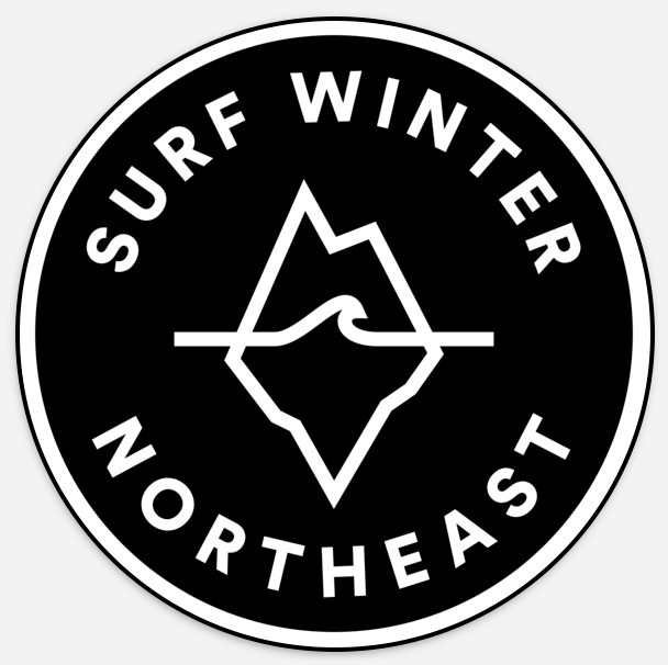 Surf Winter Northeast - Iceberg Stickers 4"